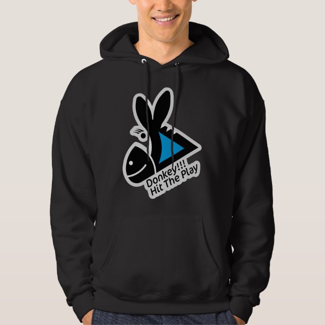 DONKEY !!! HIT THE PLAY BY MASANSER PIXELAT HOODIE (Framsida)