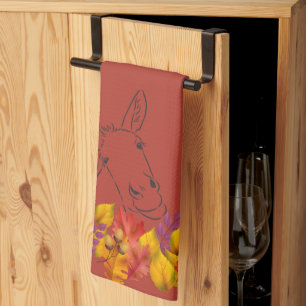Donkey Höst löv och Bläck Kökshandduk