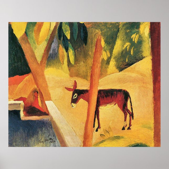 Donkey i handflatan senast den 1 augusti Macke Poster (Framsidan)