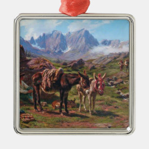 Donkey i Pyrenébergen (Rosa Bonheur) Julgransprydnad Metall