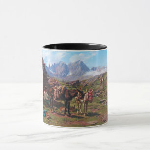Donkey i Pyrenébergen (Rosa Bonheur) Mugg
