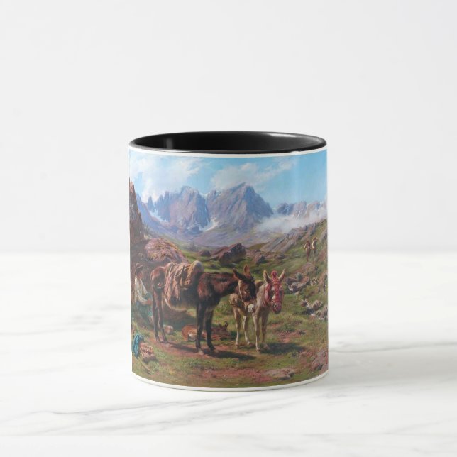 Donkey i Pyrenébergen (Rosa Bonheur) Mugg (Center)