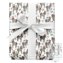 Donkey i Santa Hats-julafton Wrapping Papper