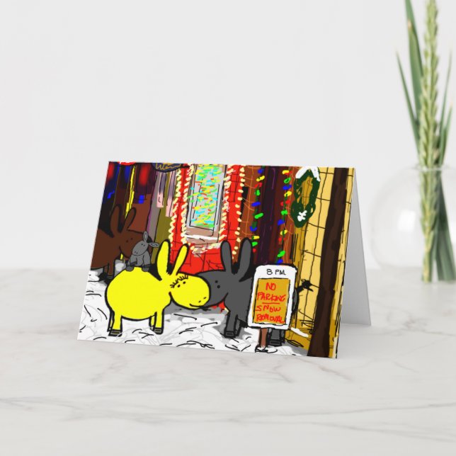 donkey i snö i Concord Helgkort (Framsida)