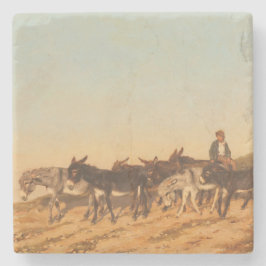 Donkey i söder om Frankrike (av Eugène Burnand) Stenunderlägg