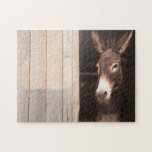 Donkey i stabil | BOSKAP Pussel<br><div class="desc">Det här fantastiska pusslet med pussel är att titta på en trästall. #jigsawpuzzle #stockingstuffers #play #nature</div>