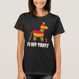 Donkey jag Slått att mexikanska Theme Pinata Party T Shirt