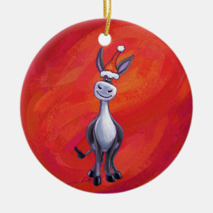 Donkey-jul Julgransprydnad Keramik