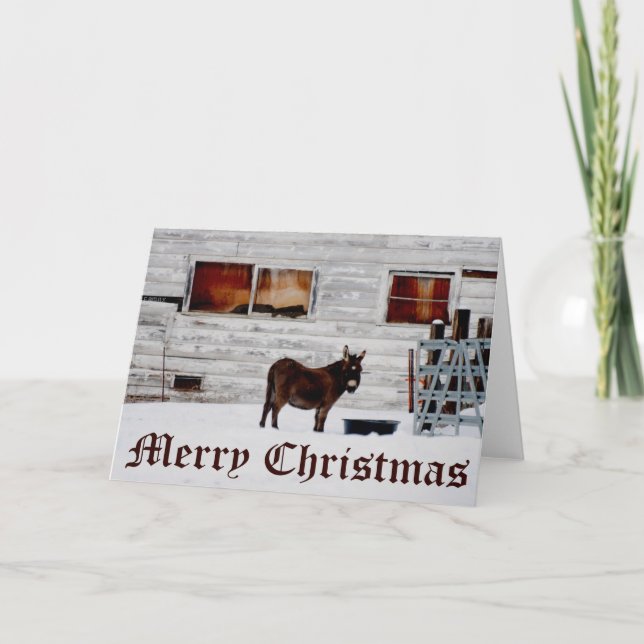 Donkey-julkort Helgkort (Framsida)