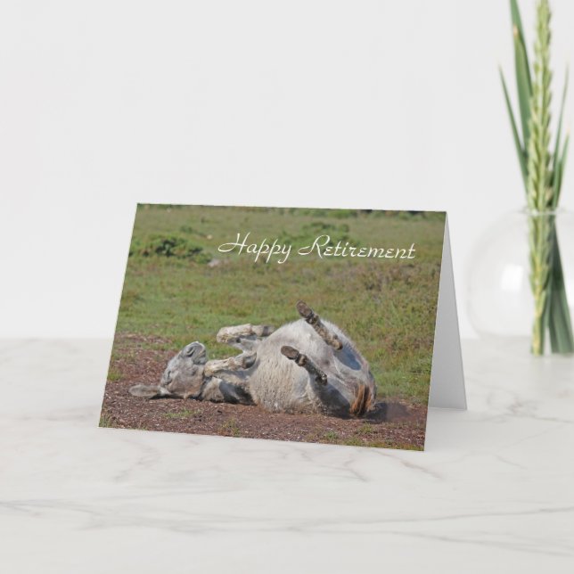 Donkey lycklig pension-kort kort (Framsida)