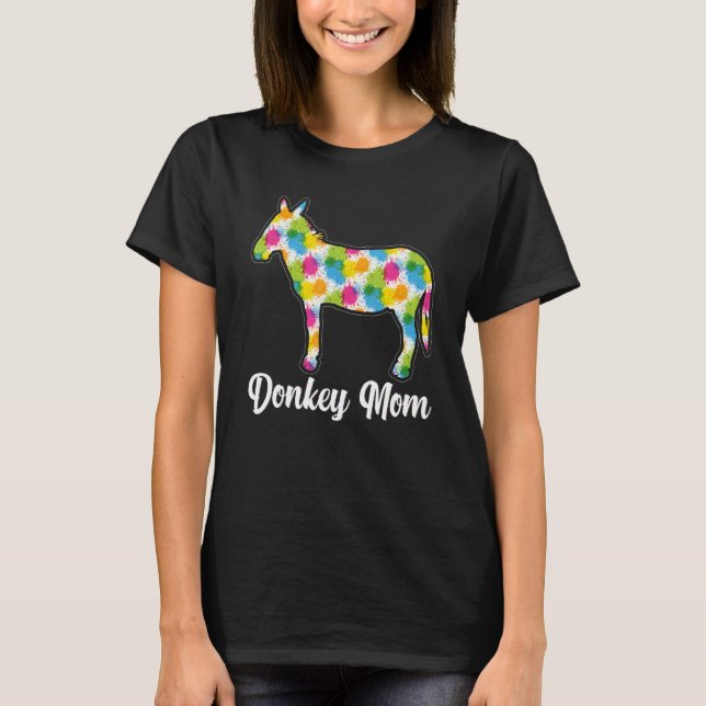 Donkey Mamma Zookeeper Animal Mule Farmer T Shirt (Framsida)