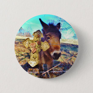 Donkey med Ro Kor Knapp
