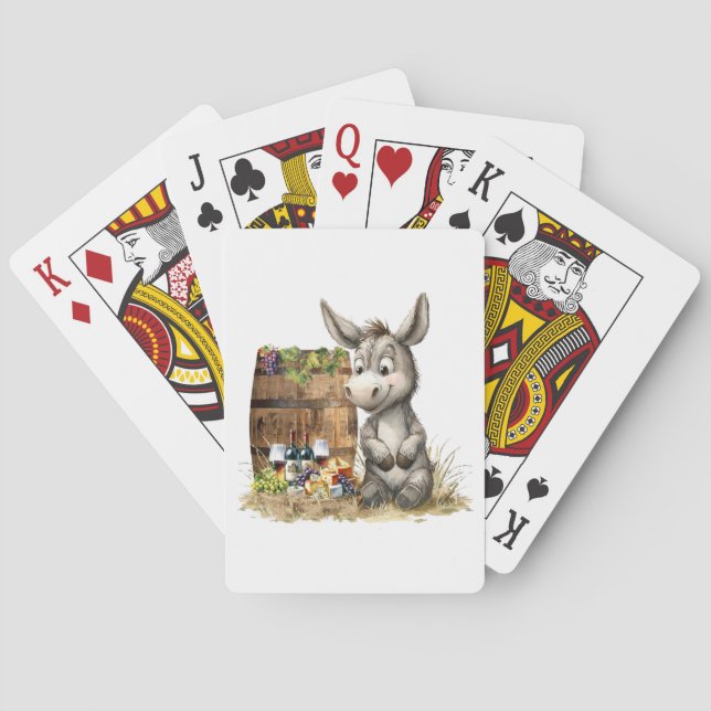 Donkey med Vin-uppspelningskort Casinokort (Baksidan)