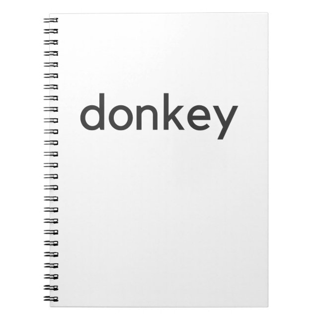donkey-mörk anteckningsbok (Framsidan)