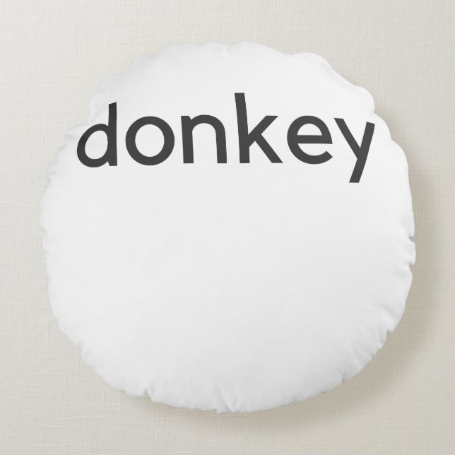 donkey-mörk rund kudde (Framsidan)