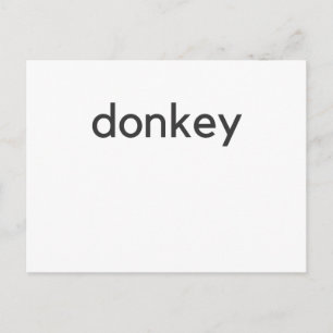 donkey-mörk vykort