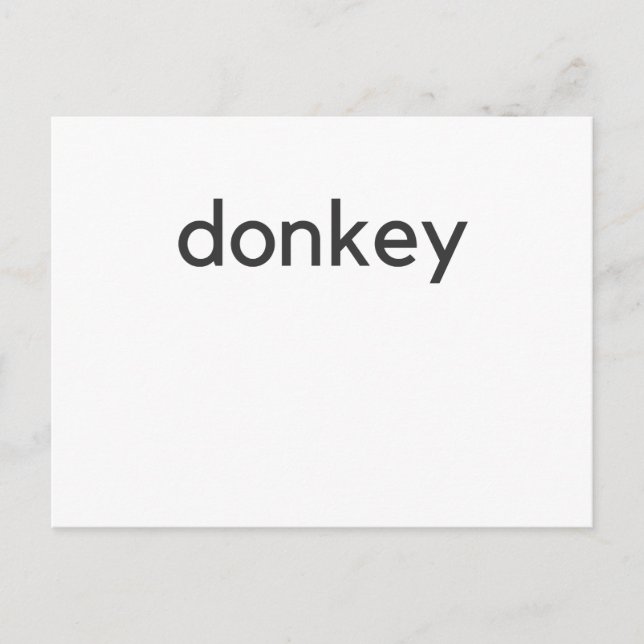 donkey-mörk vykort (Framsida)