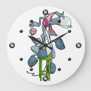 Donkey Music Wall Clock Stor Klocka