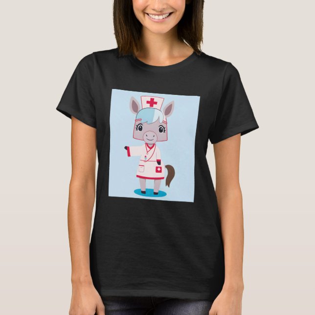 Donkey Nurse for Donkey  Donkey T Shirt (Framsida)
