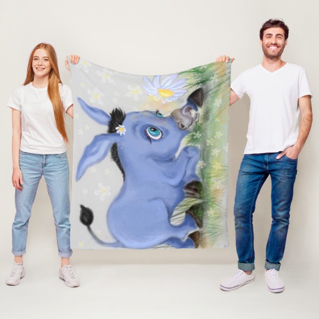 Donkey och Daisy Fleece Blanket (På plats)