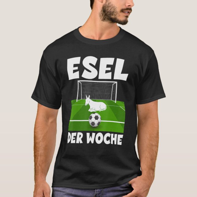 Donkey of the Week Goalkeeper Player and Football T Shirt (Framsida)