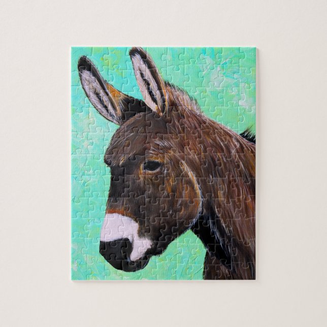 Donkey Painting Jigszle Puzzle Pussel (Vertikal)