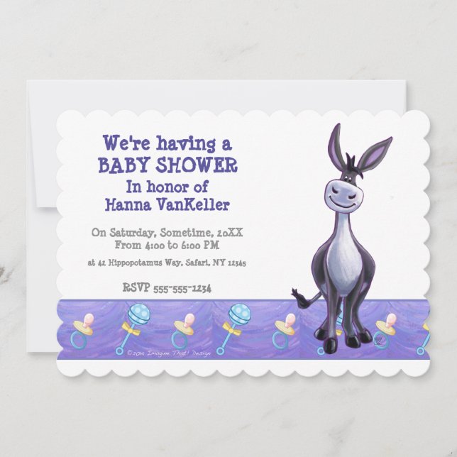 Donkey Party Centre Inbjudningar (Framsida)