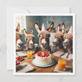 Donkey party djur, inbjudan till kalkonfödelsedag