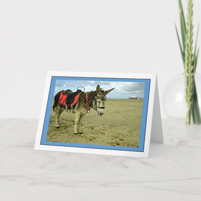 Donkey Photo Hälsning Card Kort (Framsida)