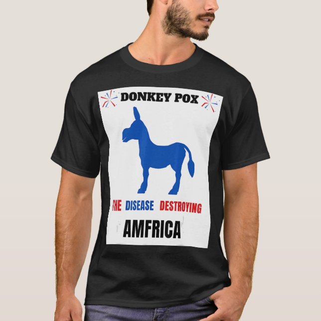 donkey pox amfrica quole donkey pox klädsel coola t shirt (Framsida)
