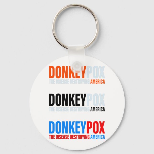 Donkey Pox, sjukdomen förstör America Stickers Nyckelring (Framsida)