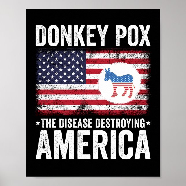Donkey Pox the Disease Destroying America Poster (Framsidan)