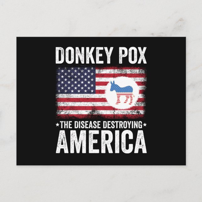 Donkey Pox The Disease Destroying America Vykort (Framsida)