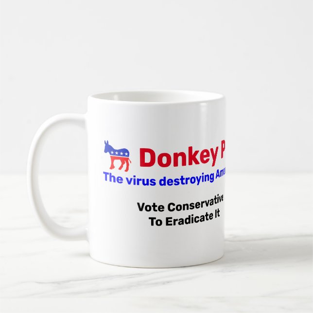 Donkey Pox - Vaccinat America Mugg (Vänster)