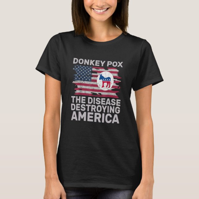 Donkey Pox Wonky Donkey Pox The Disease Destroying T Shirt (Framsida)