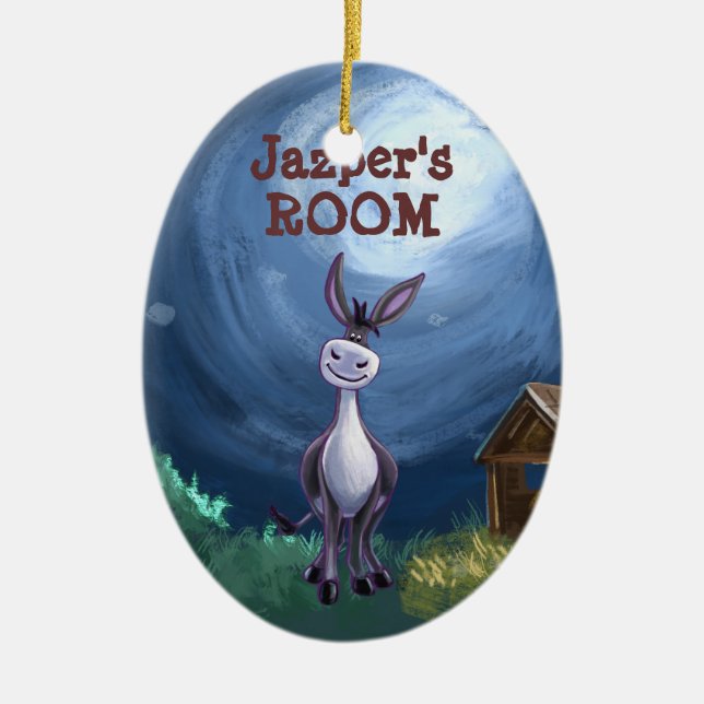 Donkey-presentationer och tillbehör julgransprydnad keramik (Framsidan)