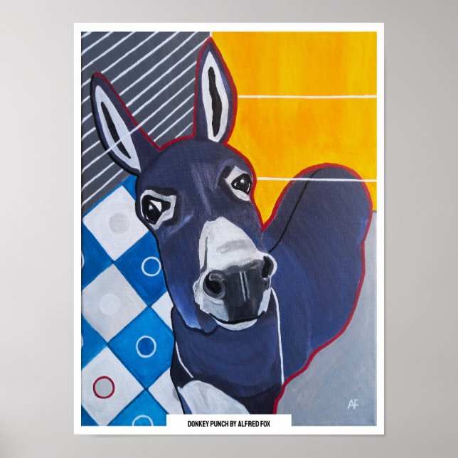 Donkey Punch Painting by Alfred Fox Poster (Framsidan)
