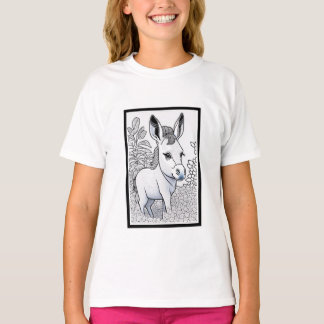 Donkey Puppy Dreams:Whimsical T-shirt Print Design