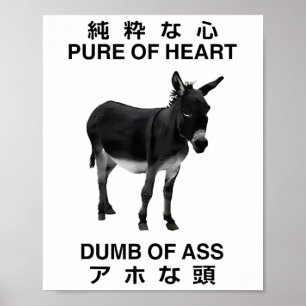 Donkey Pure of Heart Dumb of Japansk _1 Poster
