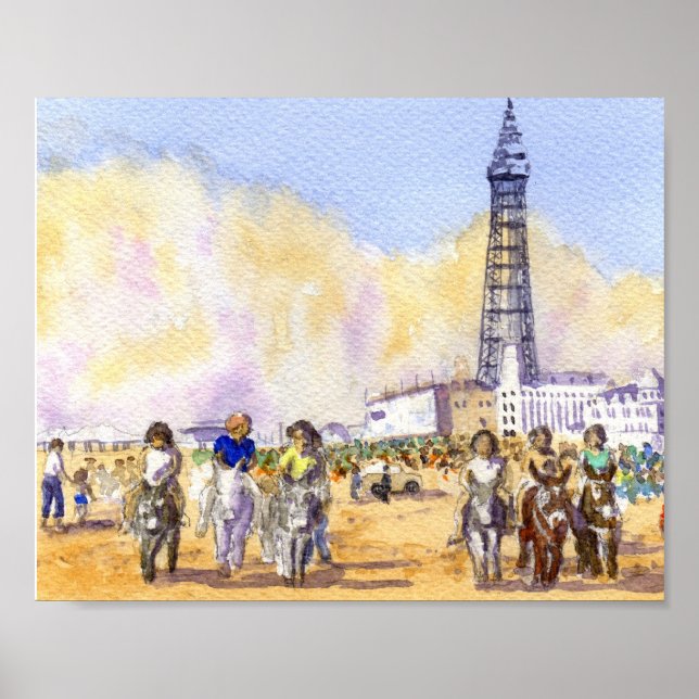 Donkey Rides - Blackpool Poster (Framsidan)