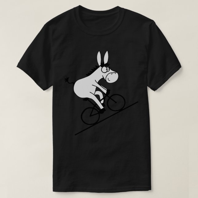 Donkey Riding Bicycle T Shirt (Design framsida)