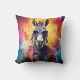 Donkey Rosa Glass, Rainbow Hair Kudde