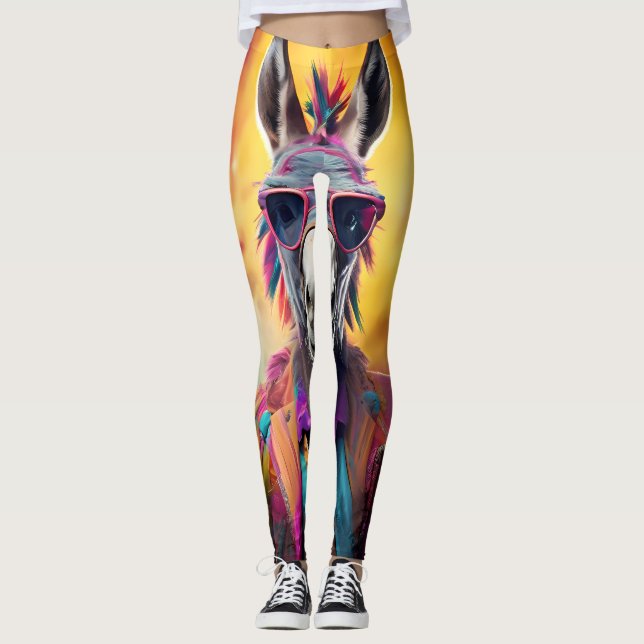 Donkey Rosa Glass, Rainbow Hair Leggings (Framsida)