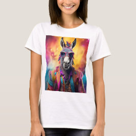 Donkey Rosa Glass, Rainbow Hair T Shirt