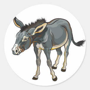 donkey runt klistermärke