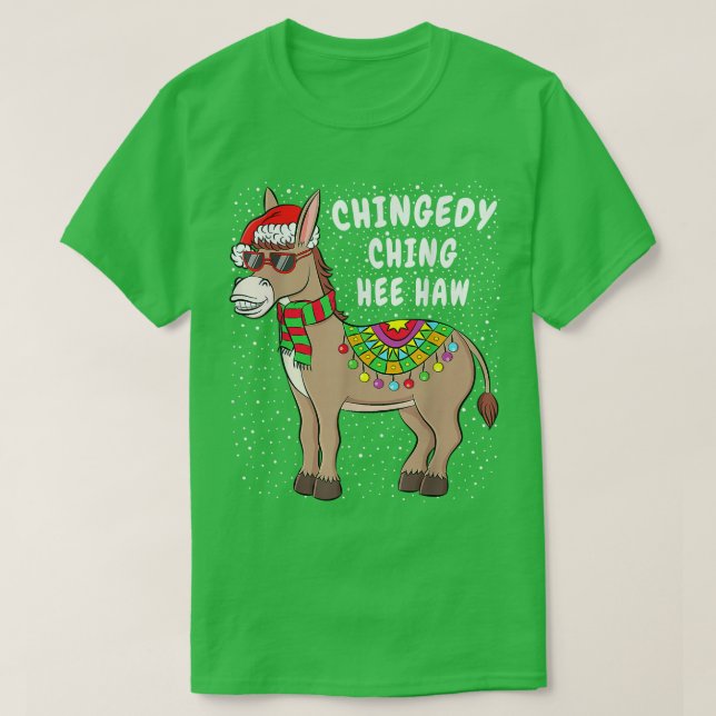 Donkey Santa Hat God jul jul Vibes Decemb T Shirt (Design framsida)