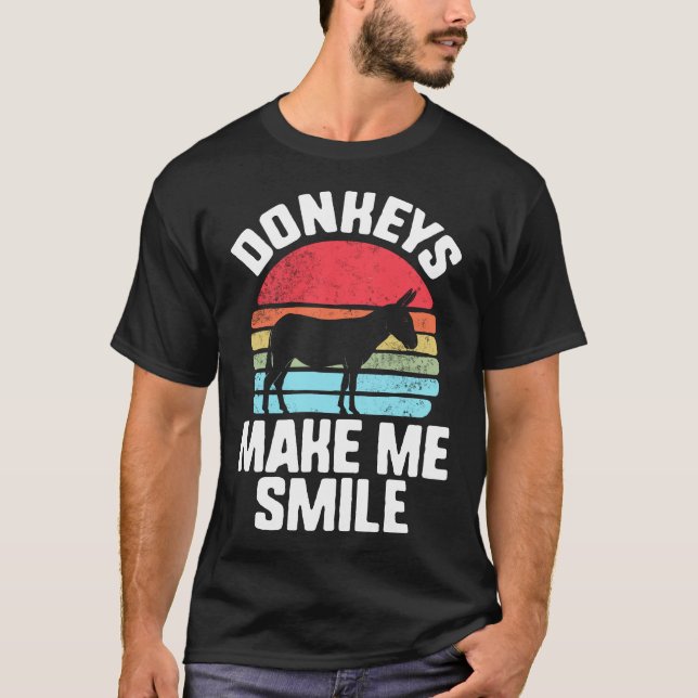Donkey Shirt Donkey gör mig till Smile Funny Anima T (Framsida)