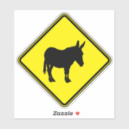 Donkey Silhouette Donkey Clipart Animal Art Warnin Klistermärken