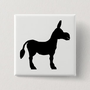 Donkey Silhouette Knapp