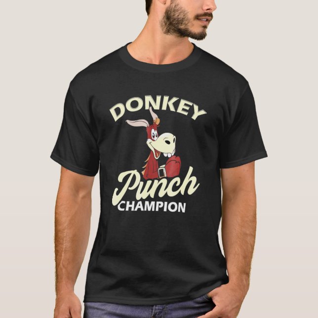 Donkey Slår Champion coola roliga barn Te T Shirt (Framsida)